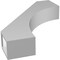 Ekena Millwork 4-in. W x 20-in. D x 26-in. H Westlake Architectural Grade PVC Knee Brace BRCP04X20X26WTL - alternate 4